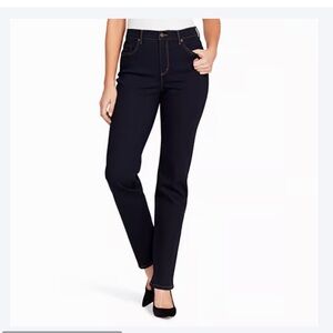NWT Gloria Vanderbilt Women's Black Straight Leg Jeans Size 8 Average